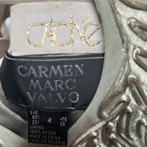 Formal evening dress in light olive green size 4 - Picture 4 of 5